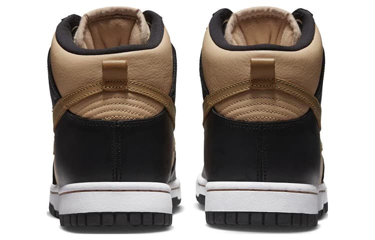Nike Dunk High LXX 'Black Flax' Comfortable High Brown Black