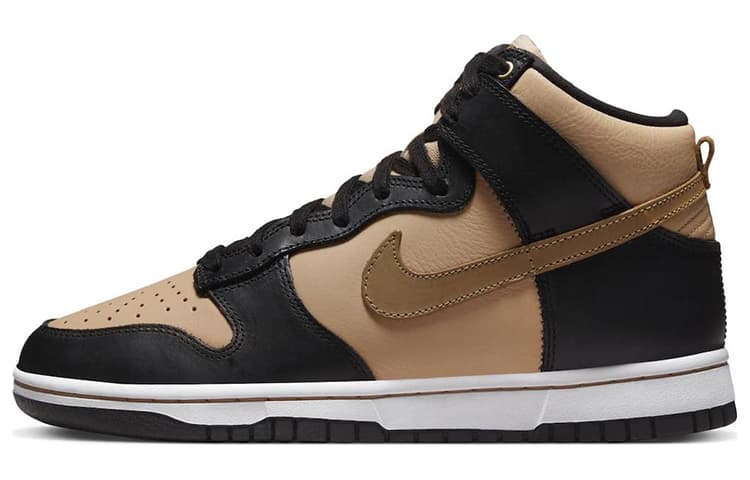 Nike Dunk High LXX 'Black Flax' Comfortable High Brown Black