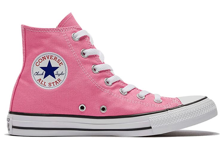 Converse Chuck Taylor All Star Comfortable Trendy AbrasionResistant Hightop Canvas Pink