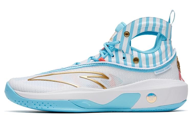 Anta KT8 Sailor Soup AntiSlip WearResistant HighTop Performance White Blue