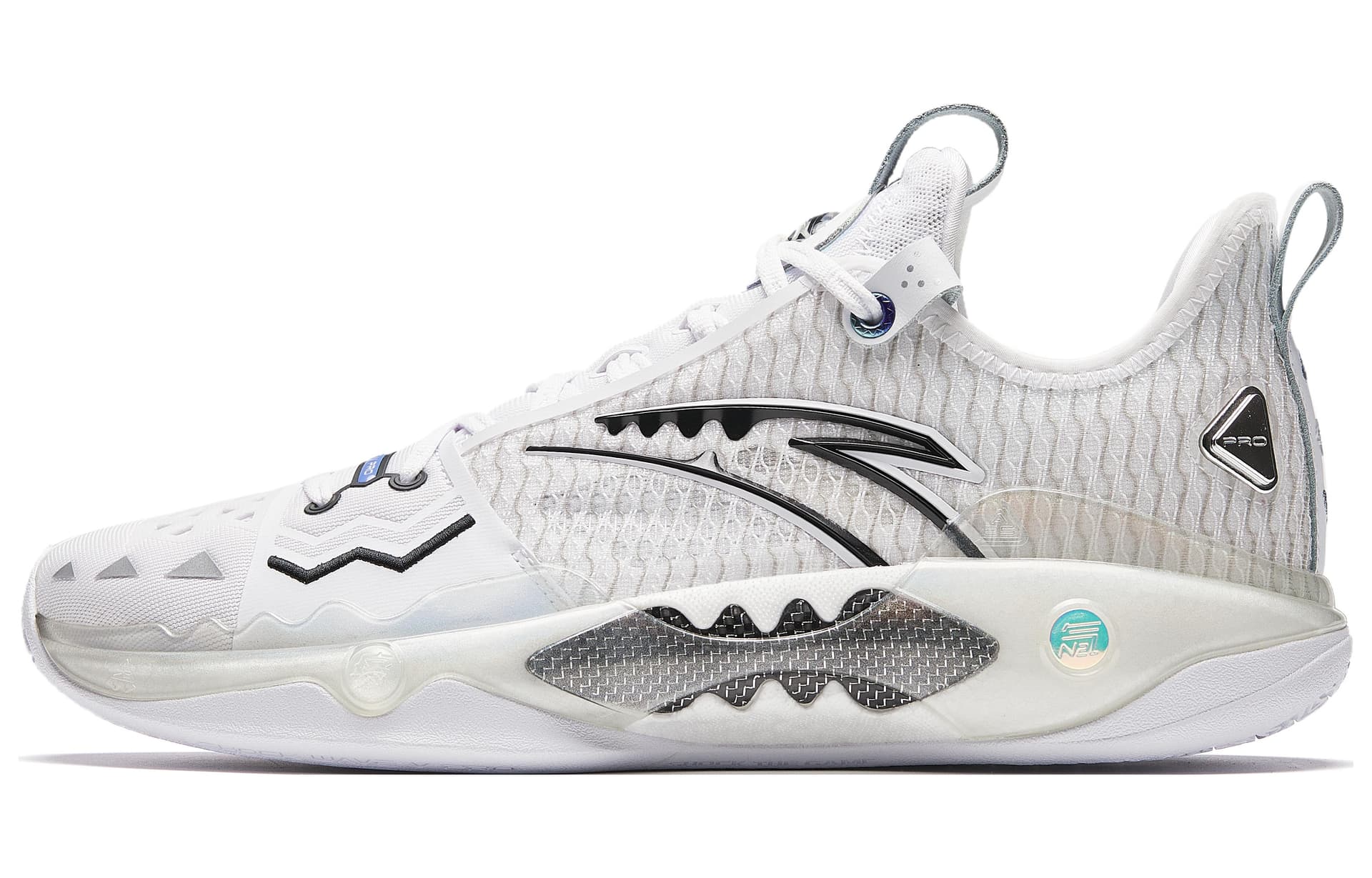 Anta Shock Wave 5 Pro Heritage, Irving Sports SlipResistant Lowtop White Black