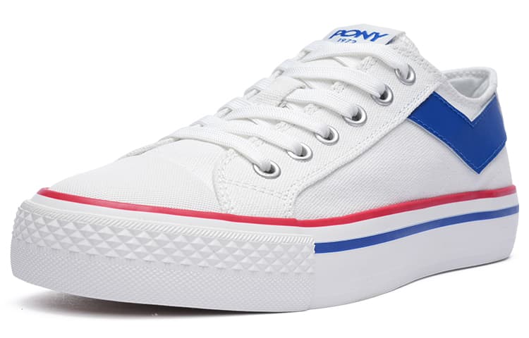 Pony Shooter Breathable Breathable Canvas White Blue