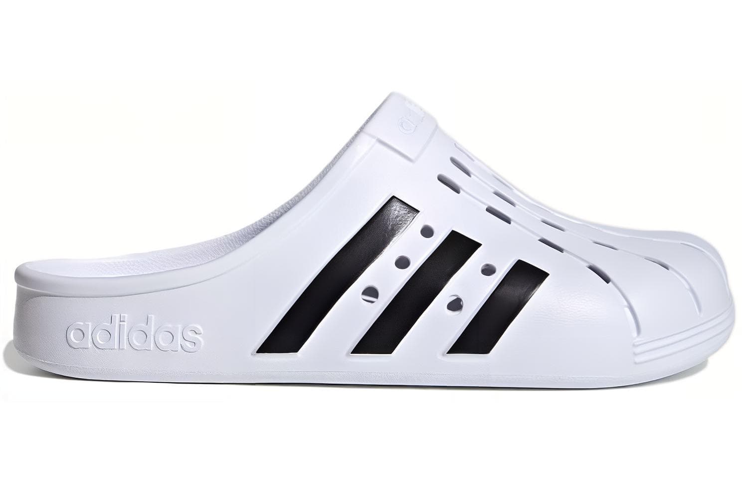 Adidas ADILETTE CLOGS Slippers White Black