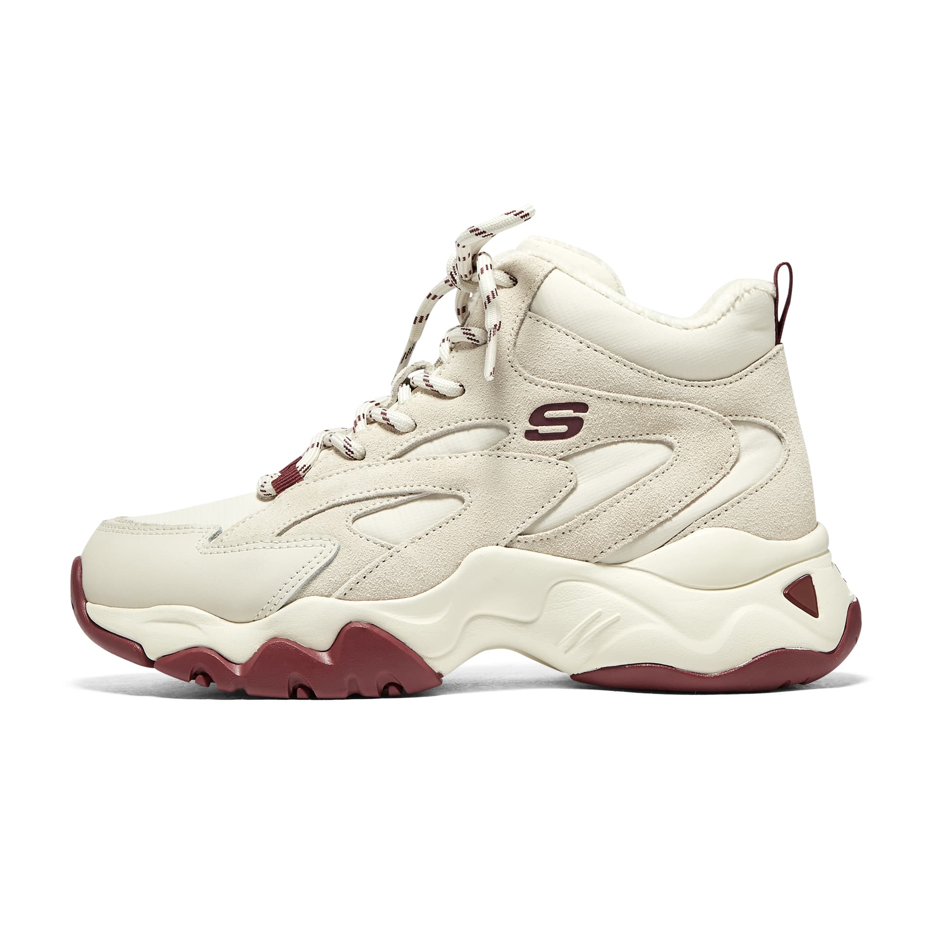 Skechers D'lites 3.0 'White Burgundy'