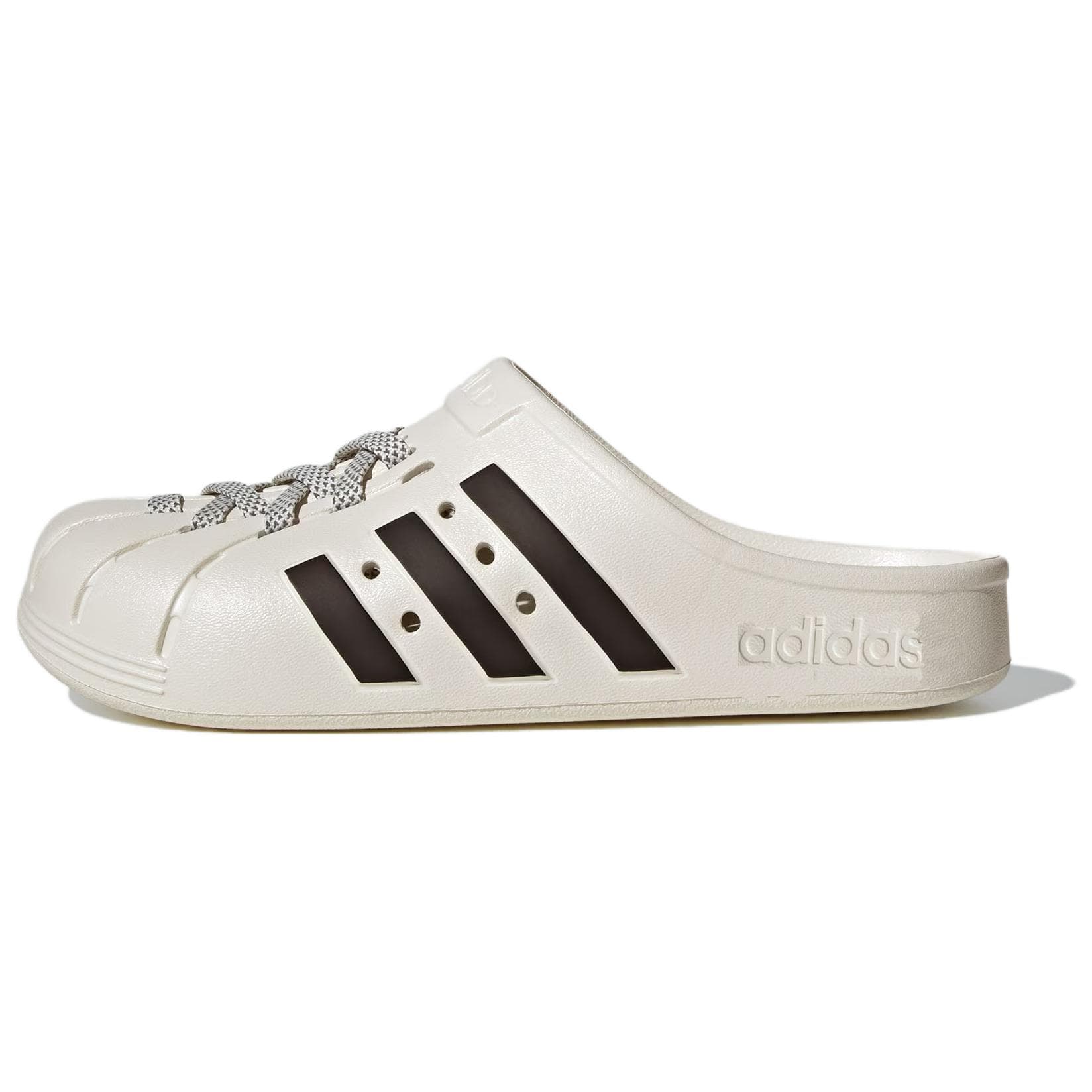 Adidas ADILETTE CLOGS Beige White Black