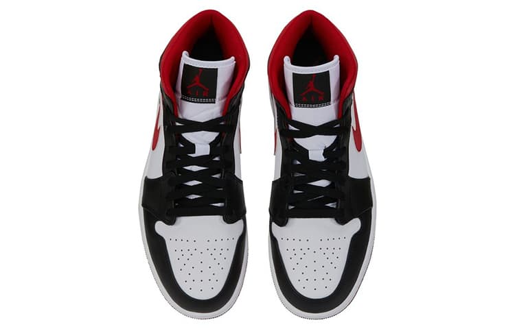 Air Jordan 1 Mid 'Black White Gym Red'