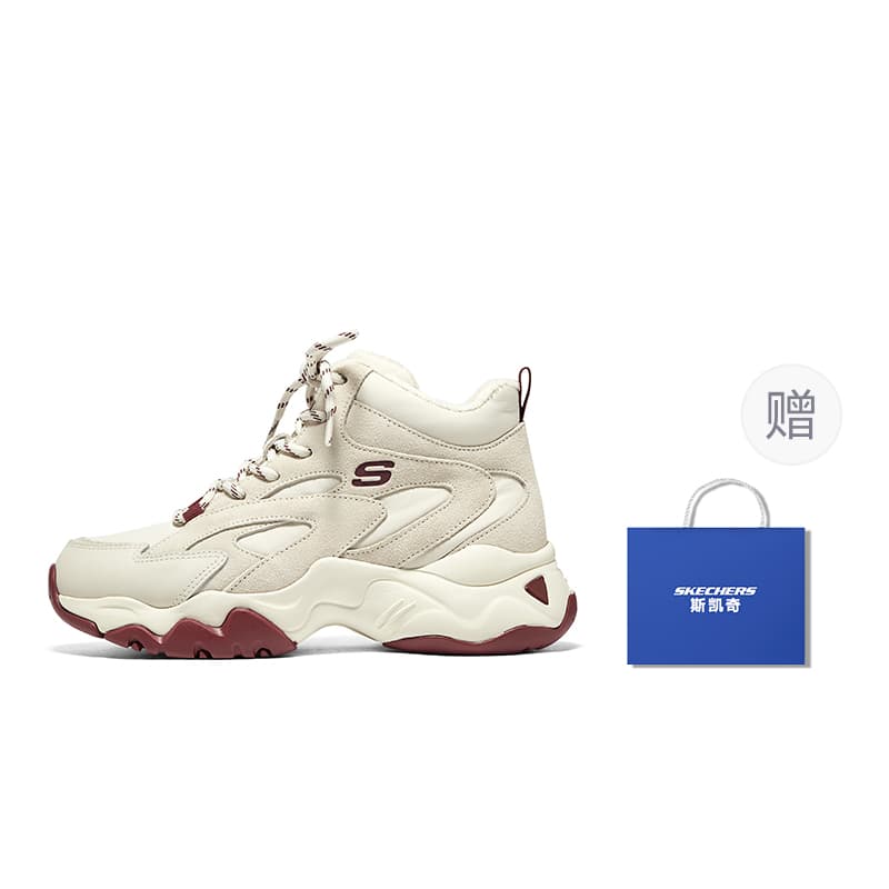 Skechers D'lites 3.0 'White Burgundy'