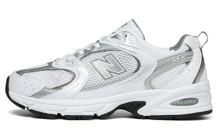 New Balance NB 530 Mesh, Synthetic Breathable Silver White DШирокийСтандартКолодка