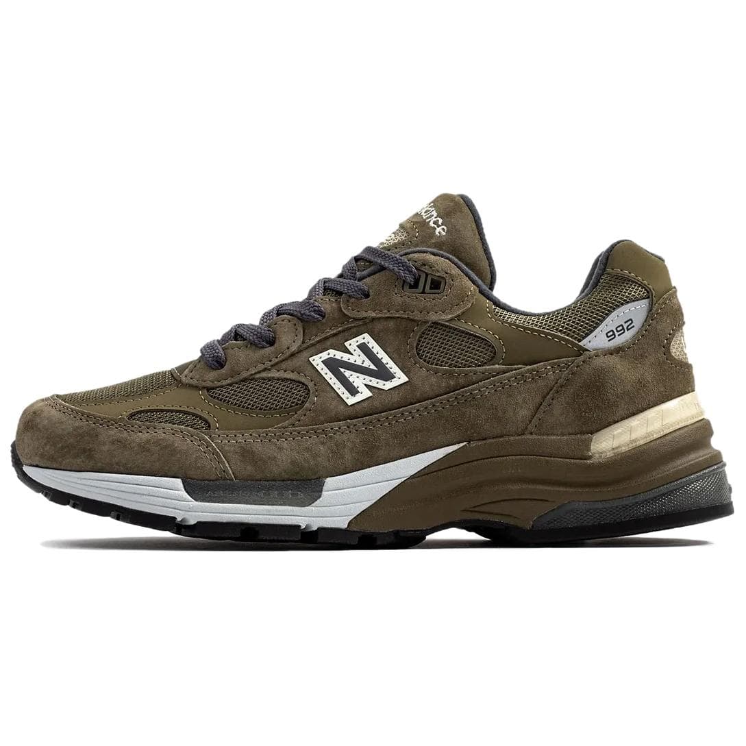 New Balance NB 992 Textile, Artificial Leather, Pigskin Green