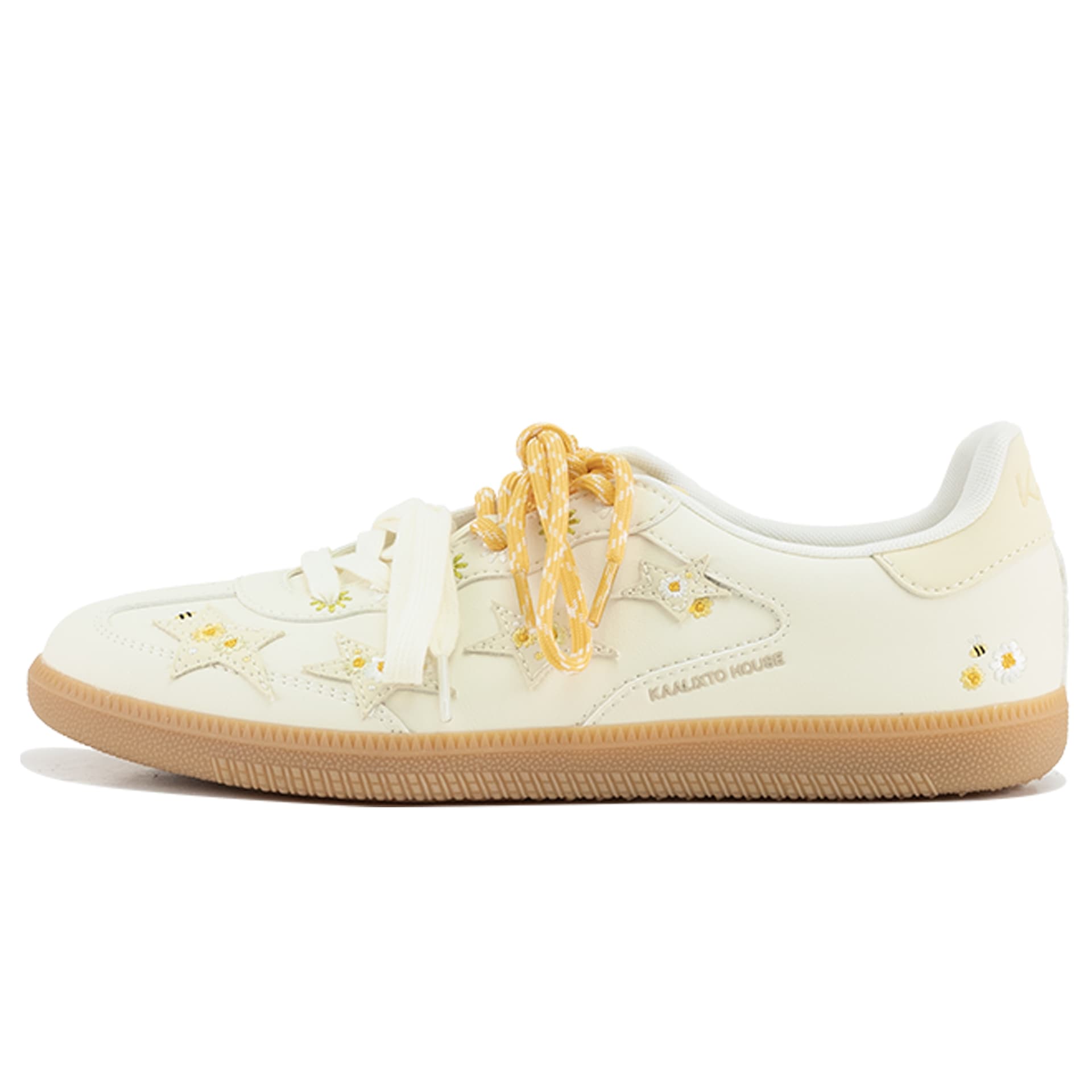 KAALIXTO Lightweight Lightweight German Army Trainers Custard