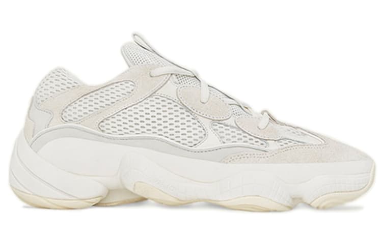 Adidas Originals Yeezy 500 Bone White Mesh, Synthetic Chunky Bone White