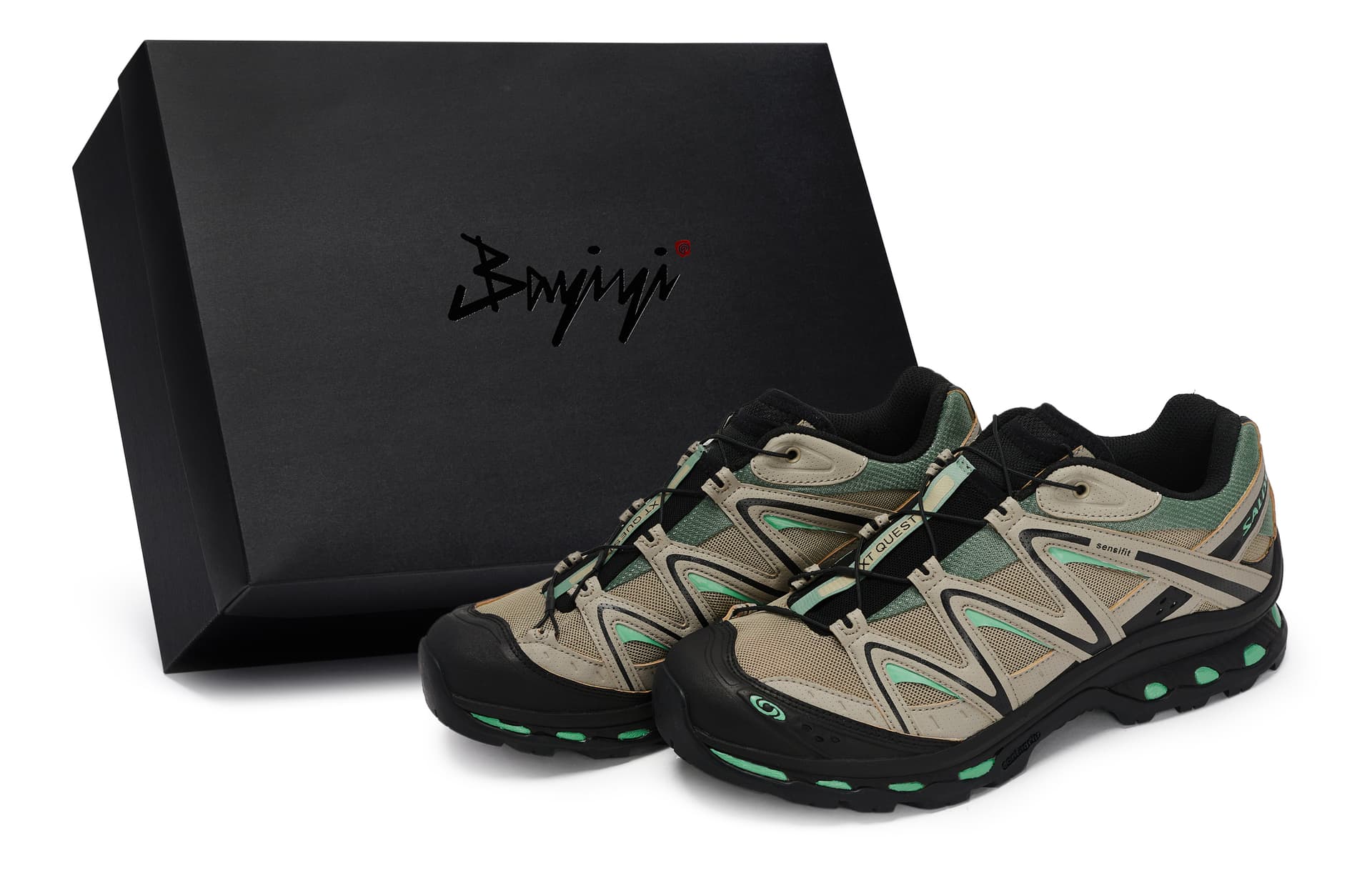 SALOMON XT Quest 811 Manufacturing, Milk Tea Gray Green, Special Shoe Box Outdoor