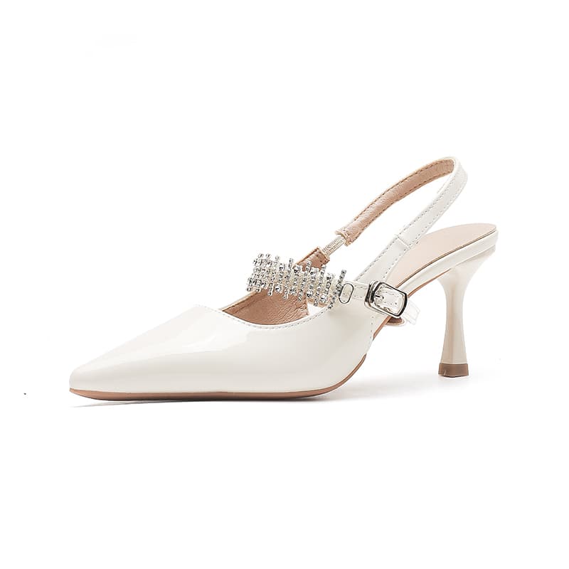 WALIBU Slim Heel 7cm White