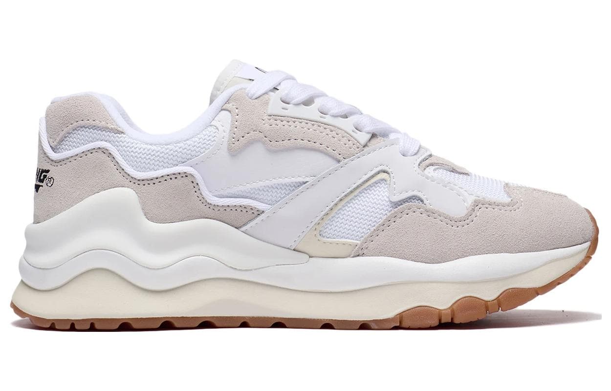 Li Ning 001 Mountains Seas Textile, Split Cow Comfortable Standard White