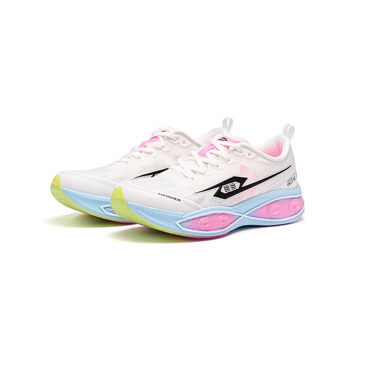 TANSHEZHE x AILIXIERLIANMING Breathable Full Length Carbon Plate White Pink
