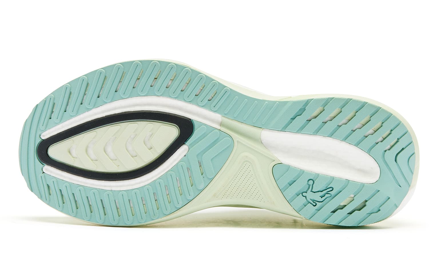 QIAODAN Phantom Rubber Outsole Sprint Celadon Light Gray Green