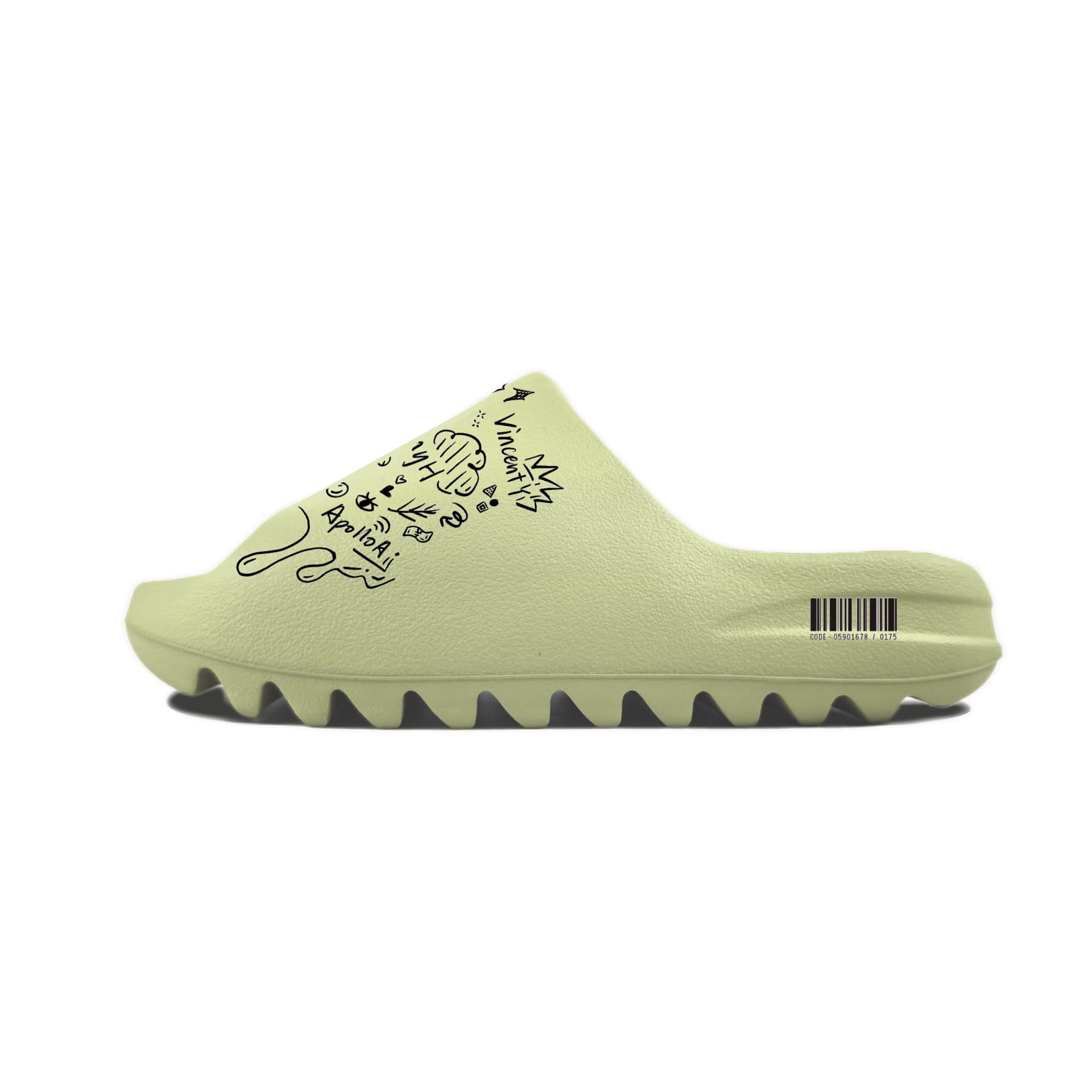 Adidas Originals Yeezy Slide EVA Slide Slippers Green Green