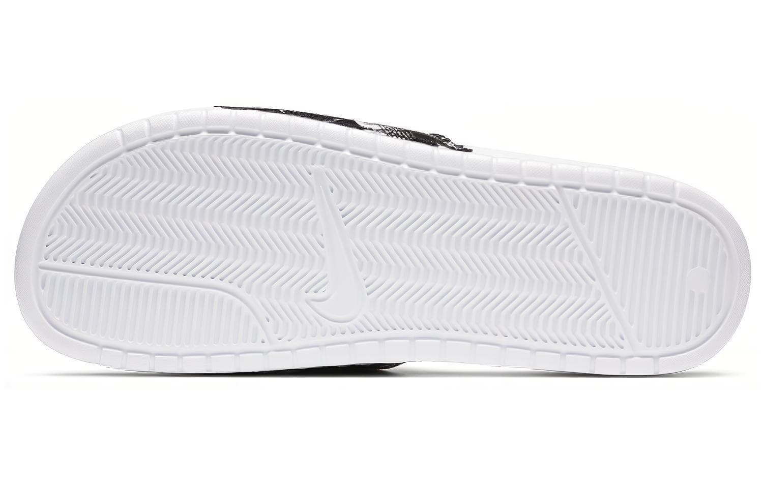 Nike Benassi Jdi Print White Black Slippers 'White Black'