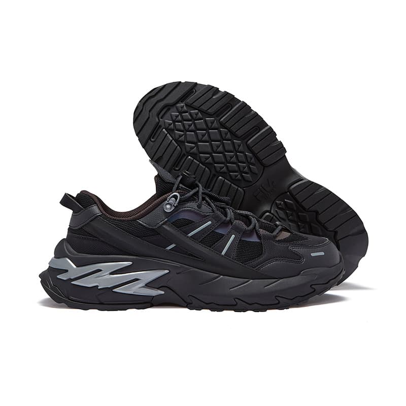 FILA FUSION COMET Xingji Synthetic Leather, Textile Black Blue