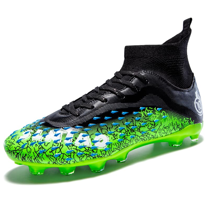 TONYBEAR Soccer High White/Black/Green/Aqua/Green Black Green