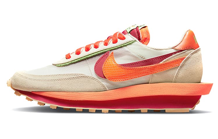 Nike X Sacai X Clot LDWaffle 'Net Orange Blaze'