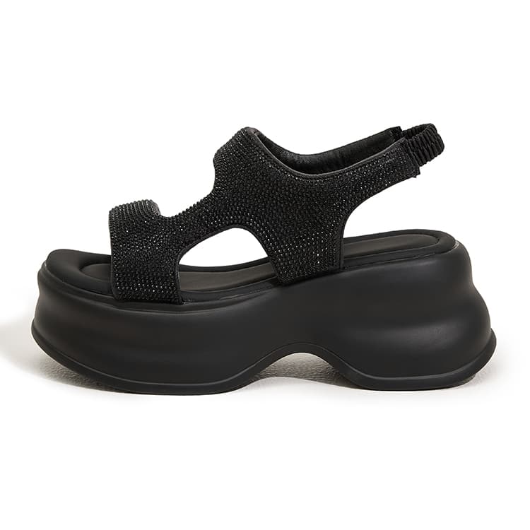 MILANLIANGE Microfiber One Strap 8cm Black Black