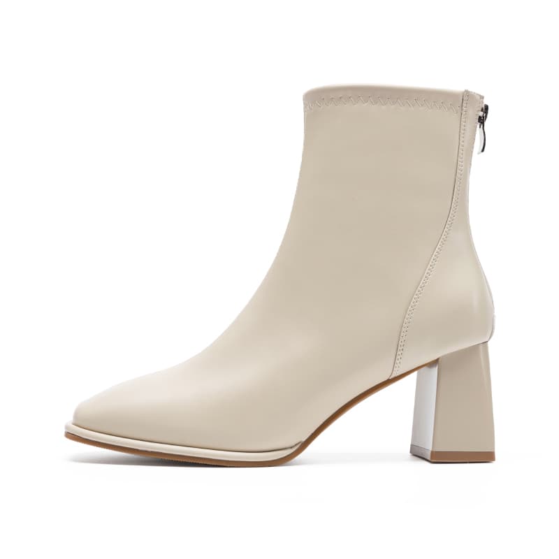 ZHR FleeceLined Thermal, Workplace Commute, Versatile, High Heel Elegance, Elegant Slimming Ankle 6.5cm
