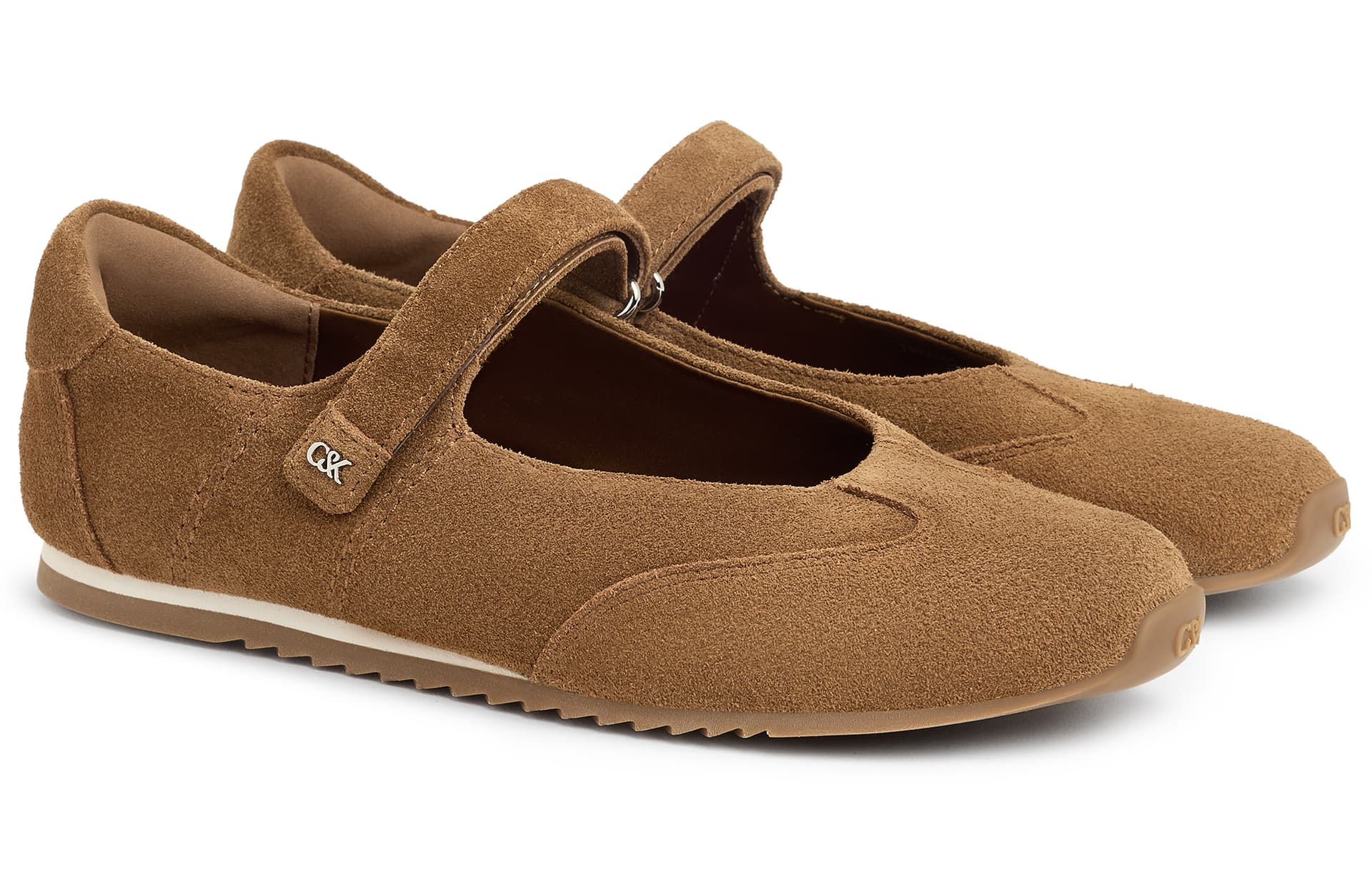 CHARLES&KEITH Small Ck Grain Cow Flat 1.1cm