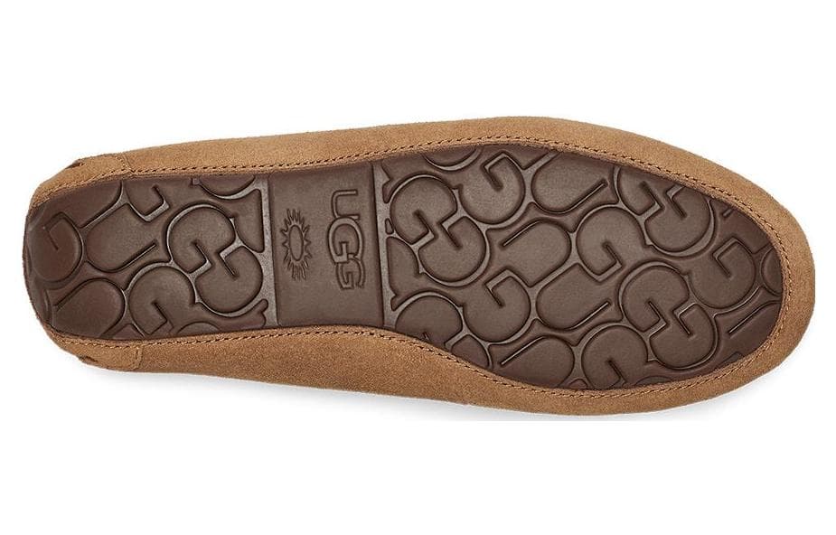 UGG Winter FleeceLined Pompom Bowknot Style Flat Chestnut Brown