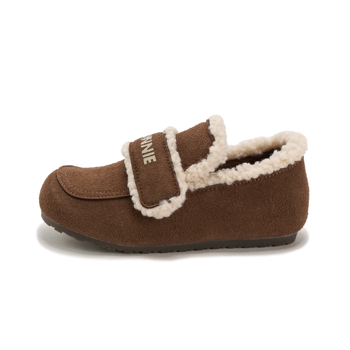 Disney Minnie Series Trendy Versatile Vintage Fleece Lined Everyday Minimalist Style Flat Brown