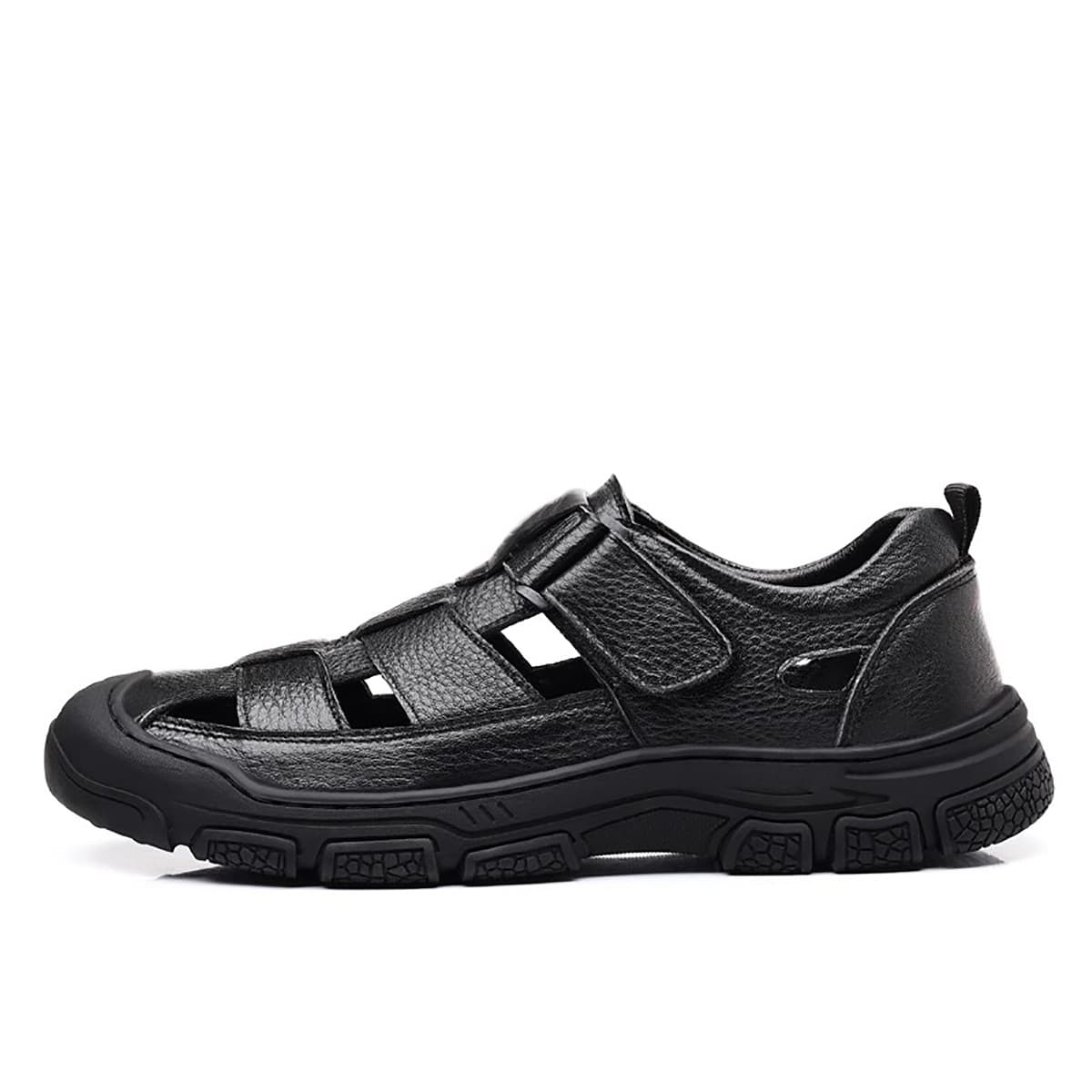 MEXICAN Grain Cow Sandals, Black Black