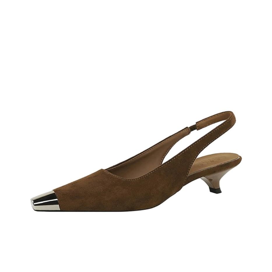 BIGTREE Flared Heel Dark Brown