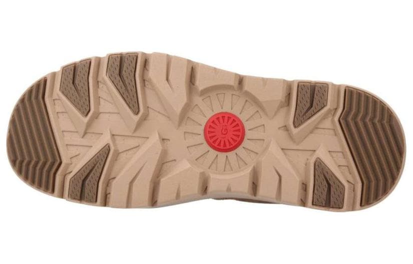 UGG Cow Suede Round Tip Shaft, Winter FleeceLined Short Chelsea Brown