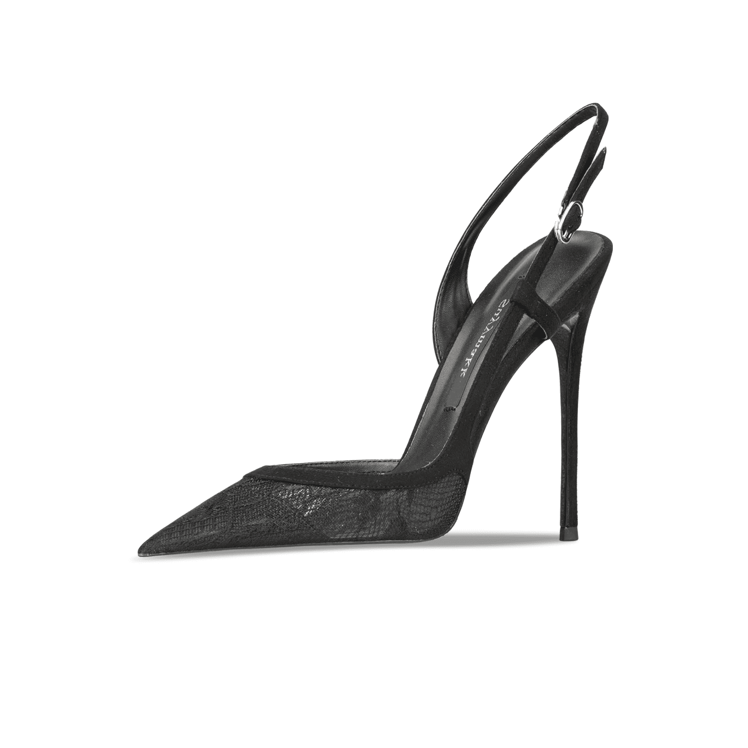 Suyymakk Microfiber Slim Heel 10cm Black