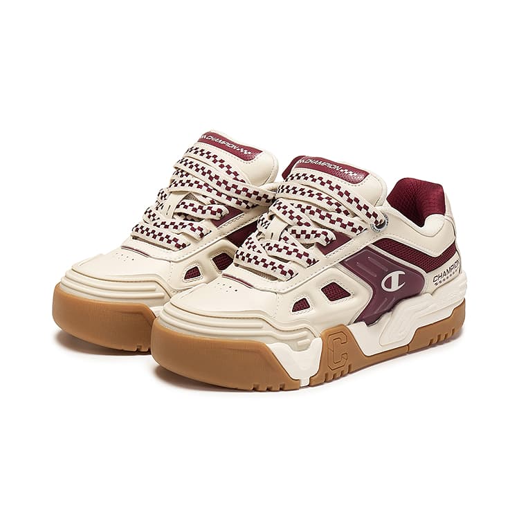 Champion Textile, Synthetic Leather, TPU Milk White/Preppy Red