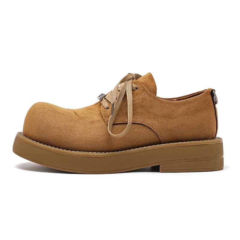 V ZERO FIVE Chunky Derby Microfiber Light Brown Light Brown