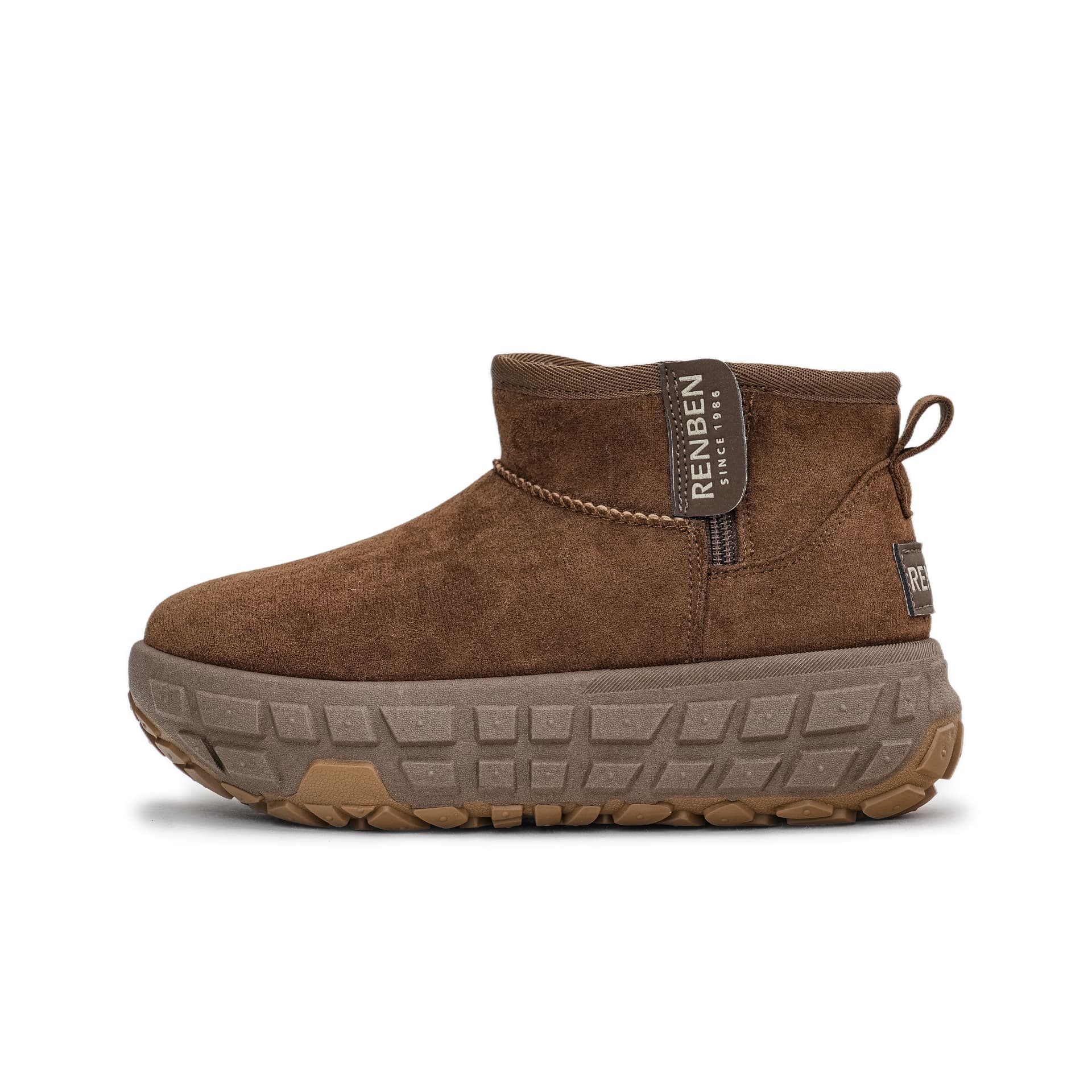 RENBEN1986 Winter Tire Bottom Thickened Fleece Lined Thermal Shoe Short