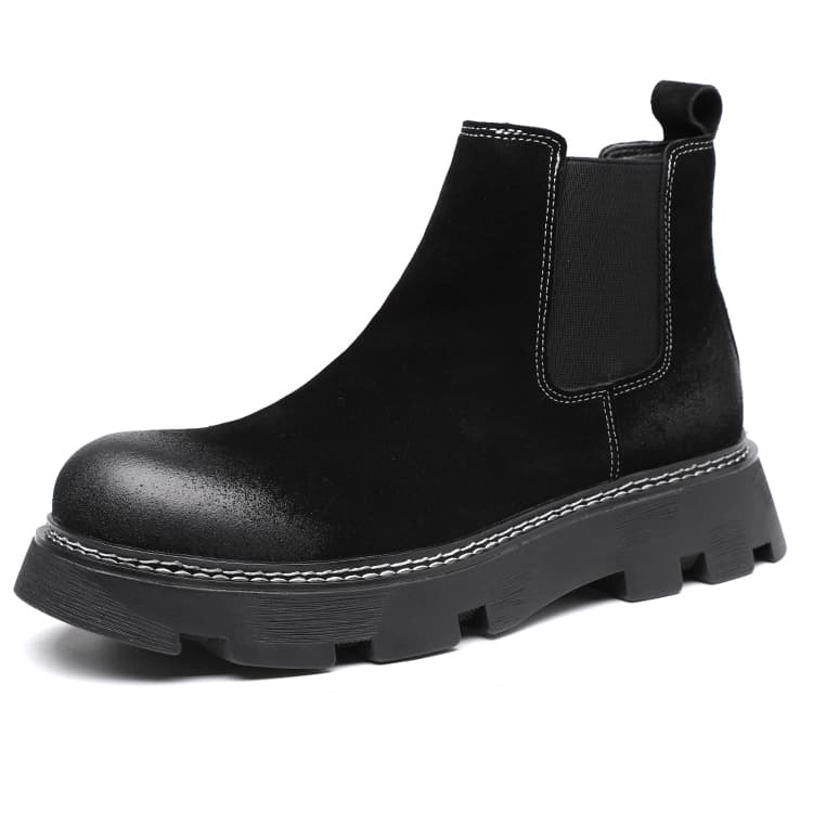 YEDANI Cow Suede Crew Chelsea Black