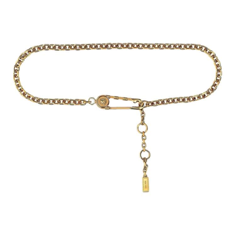 Versace Safety Pin chain belt Gold