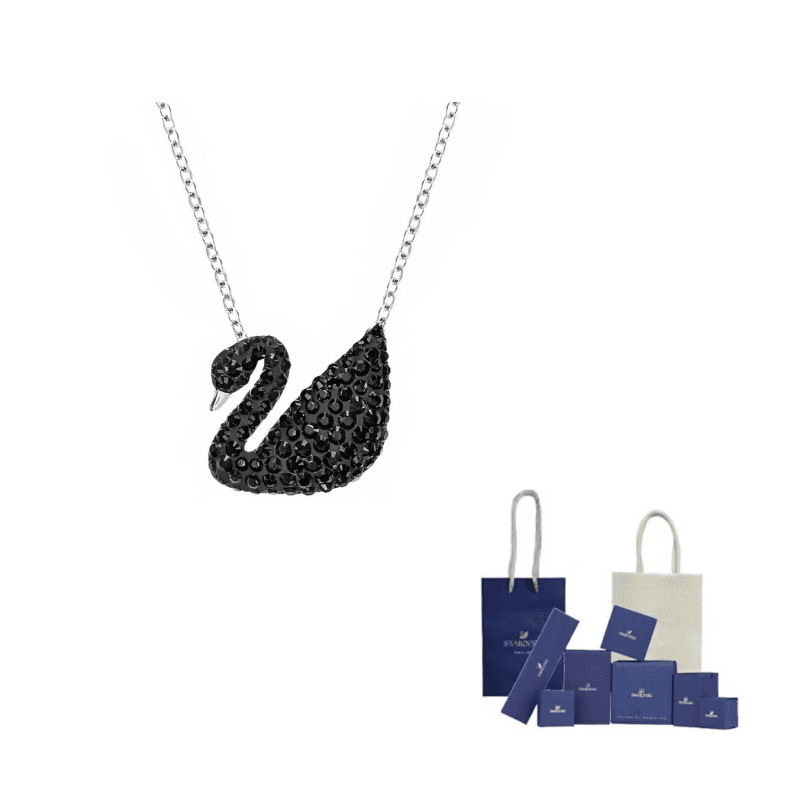 Swarovski swan pendant necklace