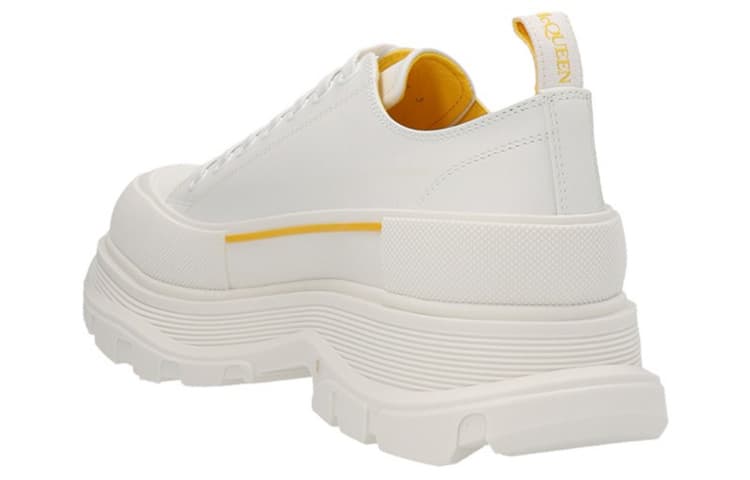 Alexander McQueen Tread Slick Lace Up Graffiti White Yellow Pop