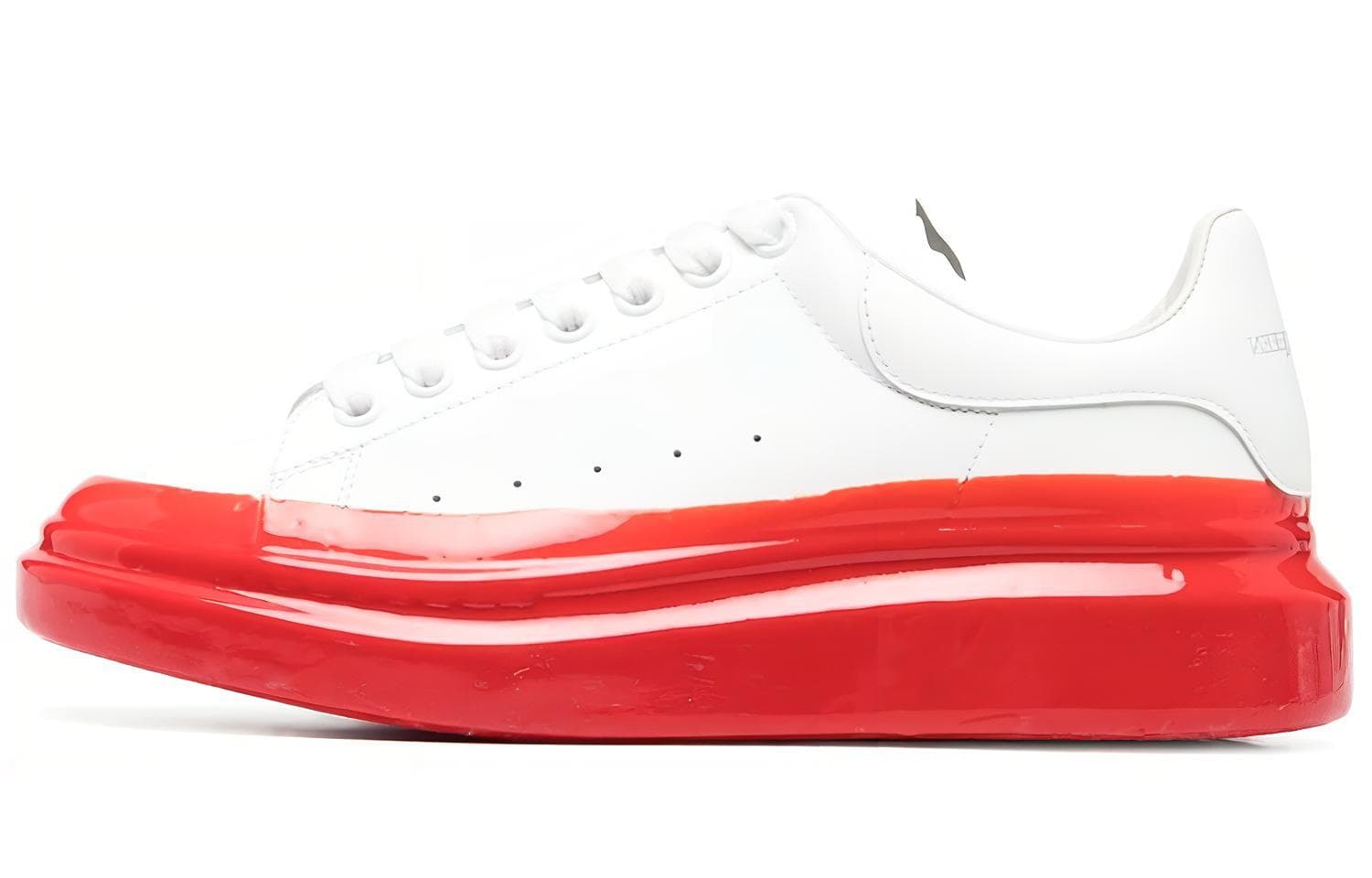 Alexander McQueen Oversized Grain Cow White Red