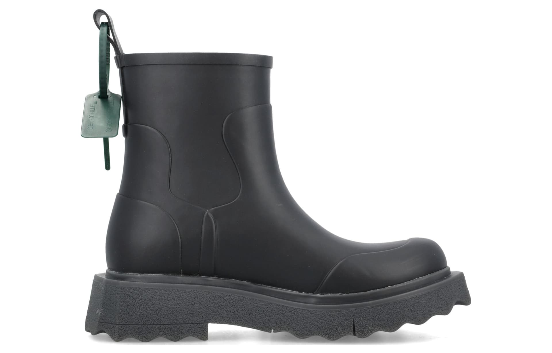 OFF WHITE Rubber Rain Boot Black