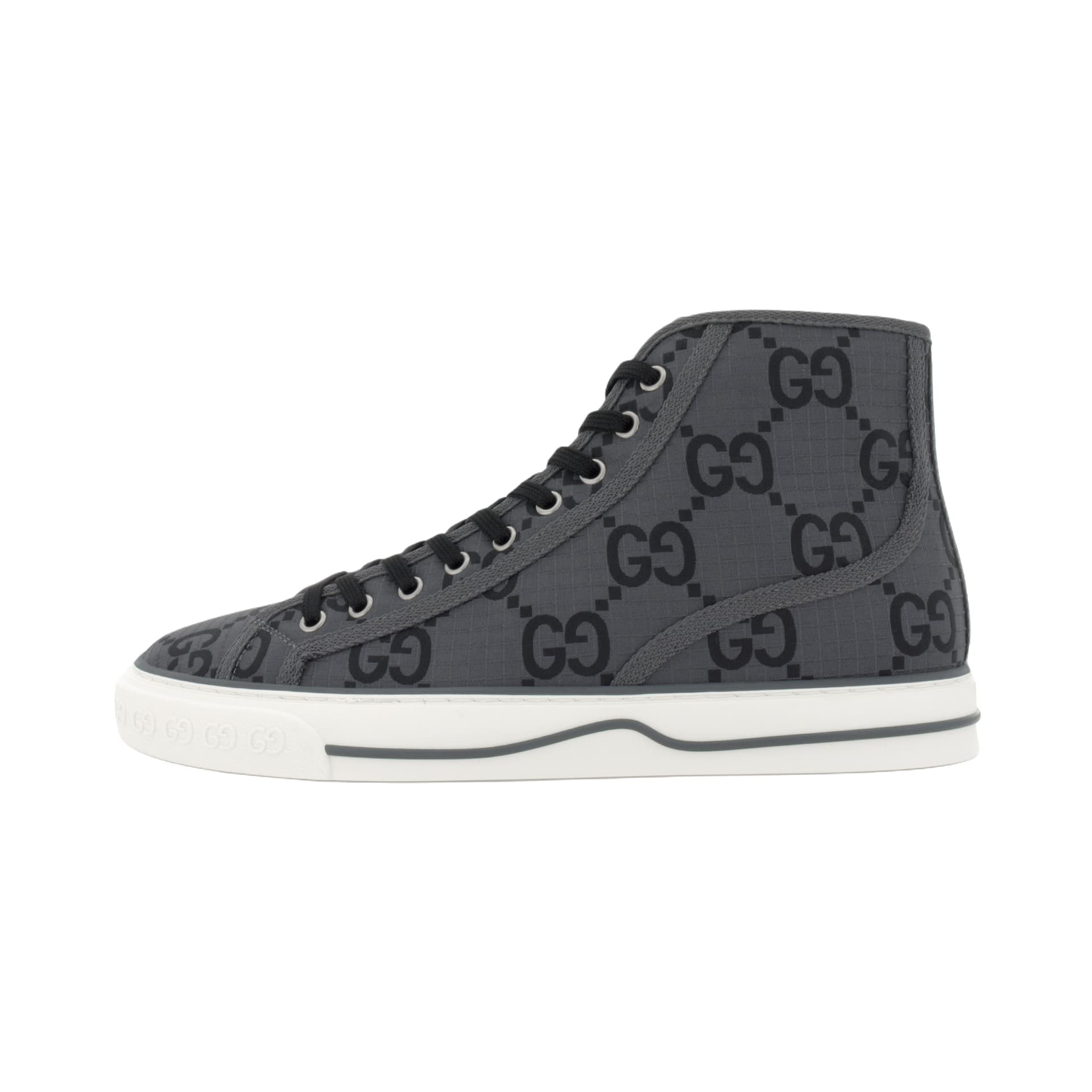 Gucci Tennis 1977 High 'GG Monogram Grey Black'