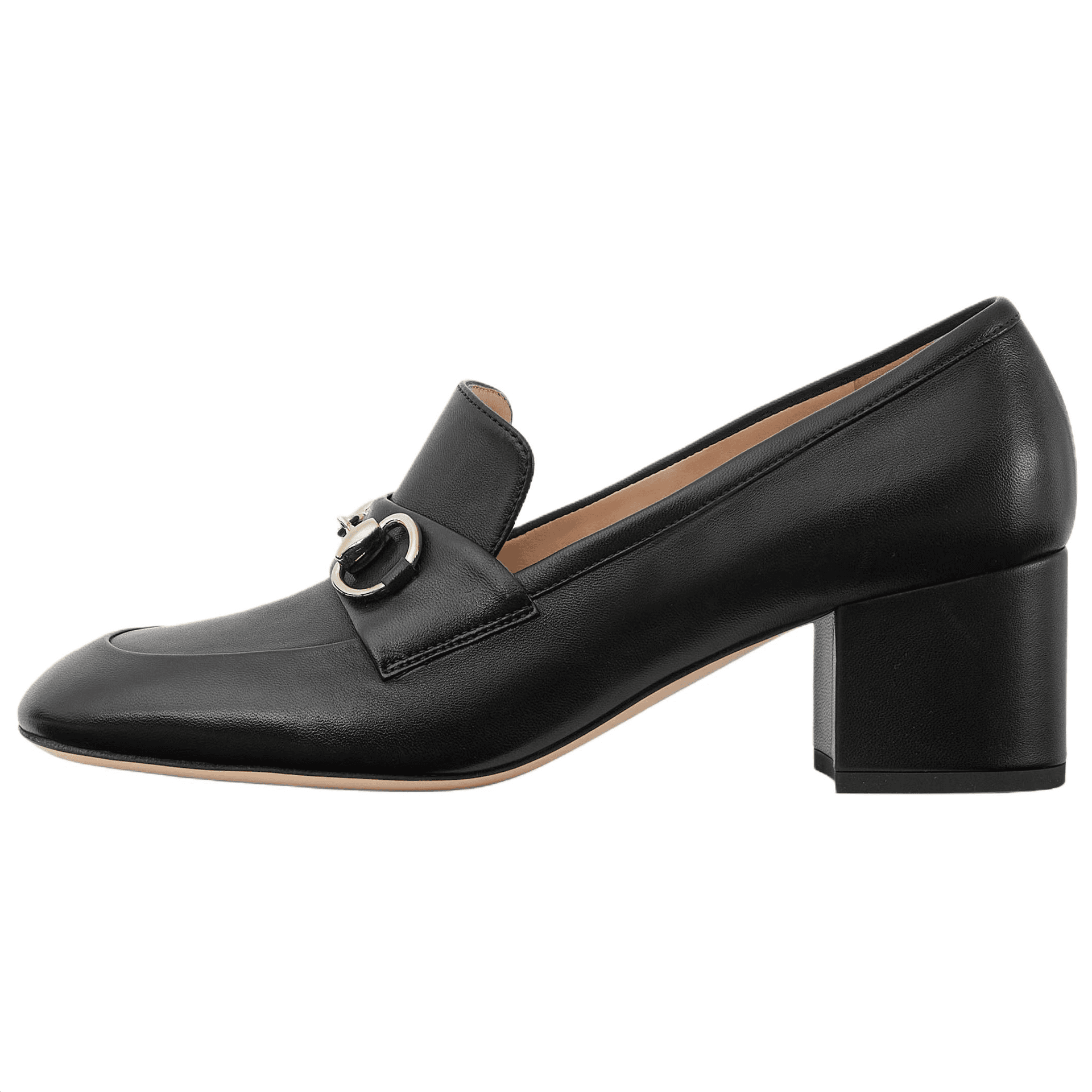 GUCCI Horsebit Chunky Heel 5.5cm Black