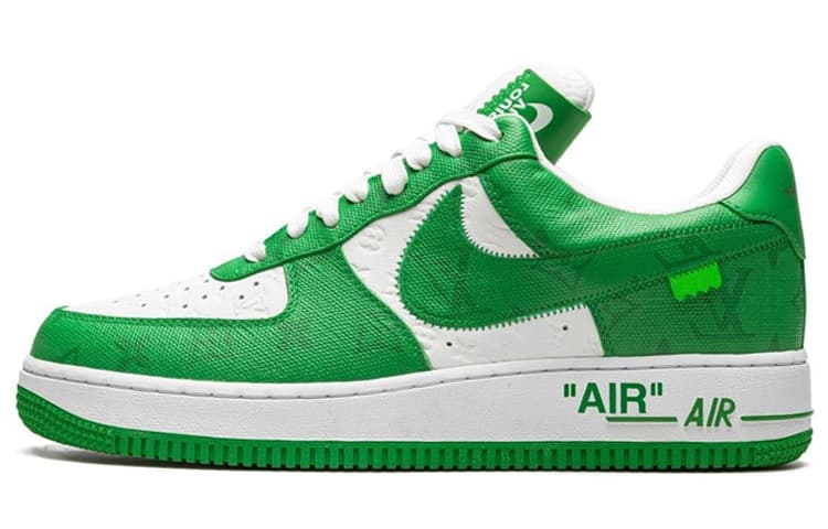 LOUIS VUITTON x Nike Air Force 1 LV Cow Green & White