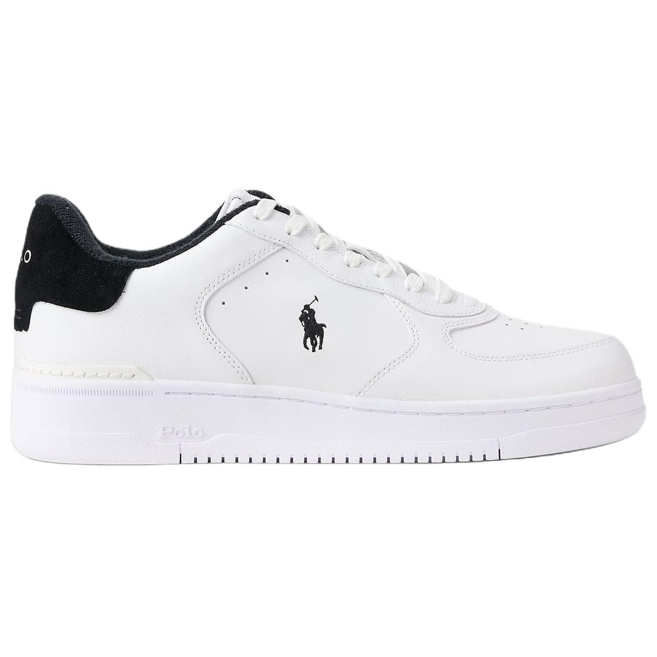 Polo Ralph Lauren Court Masters Leather, Suede White & Black