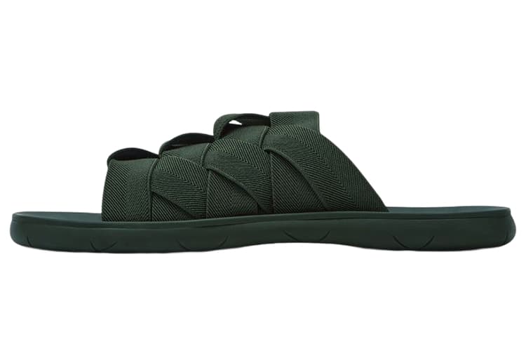 Bottega Veneta Plat Slide Slippers Dark Green