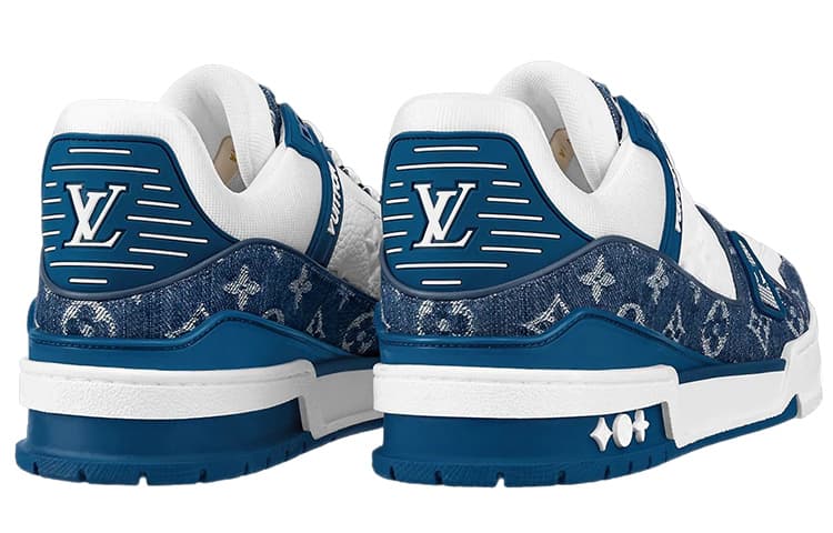 LOUIS VUITTON Trainer White Blue