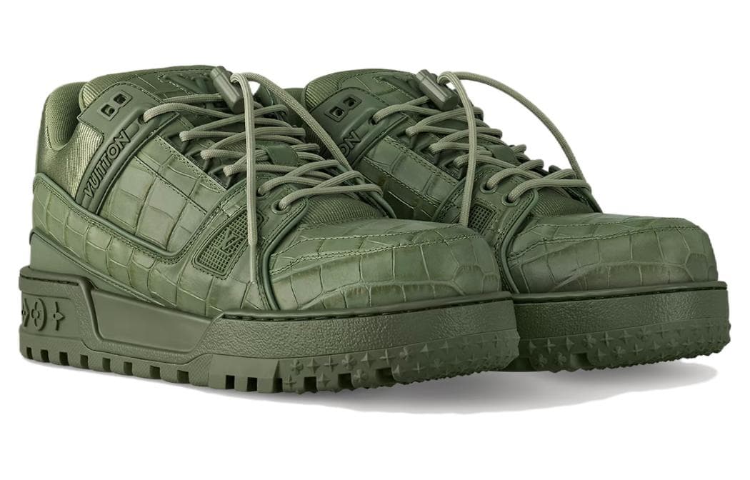 LOUIS VUITTON Lv Trainer Maxi Sneaker Khaki
